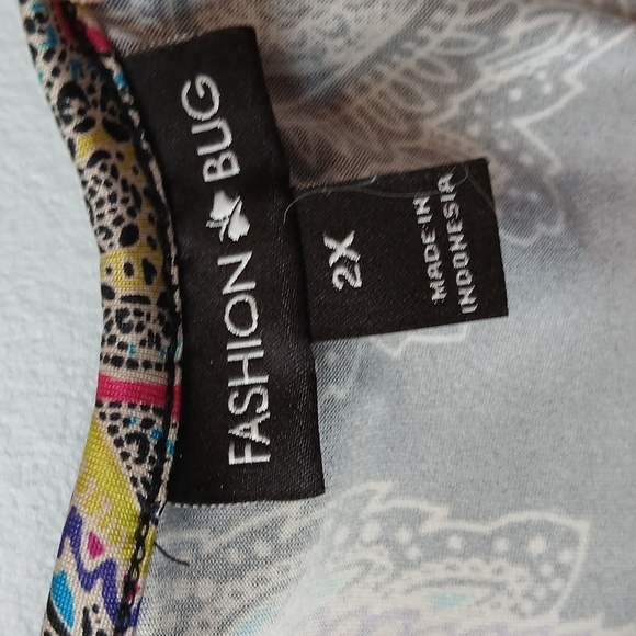 Fashion Bug Y2K Paisley Lace Camisole Tank Babydoll Womens 2X - Picture 3 of 6